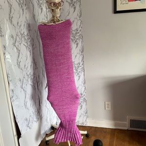 Crocheted mermaid blanket